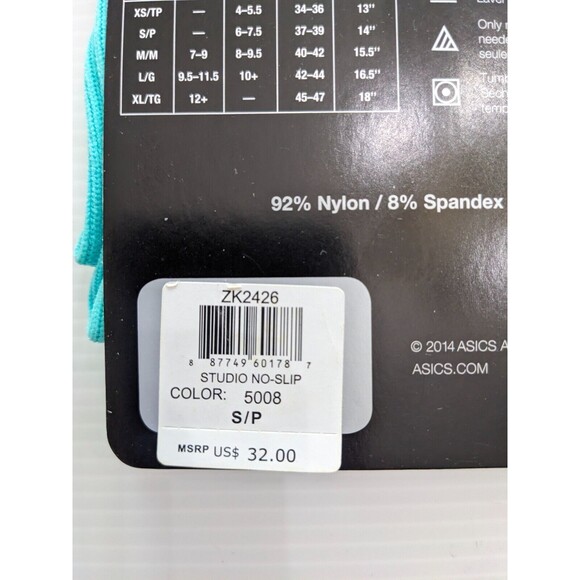 ASICS Studio No-Slip Compression Knee High Socks Women's Green Size S/P - Picture 3 of 4